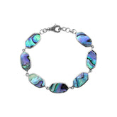 Sterling Silver Abalone Shell Bracelet With Lobster Lock For Retail